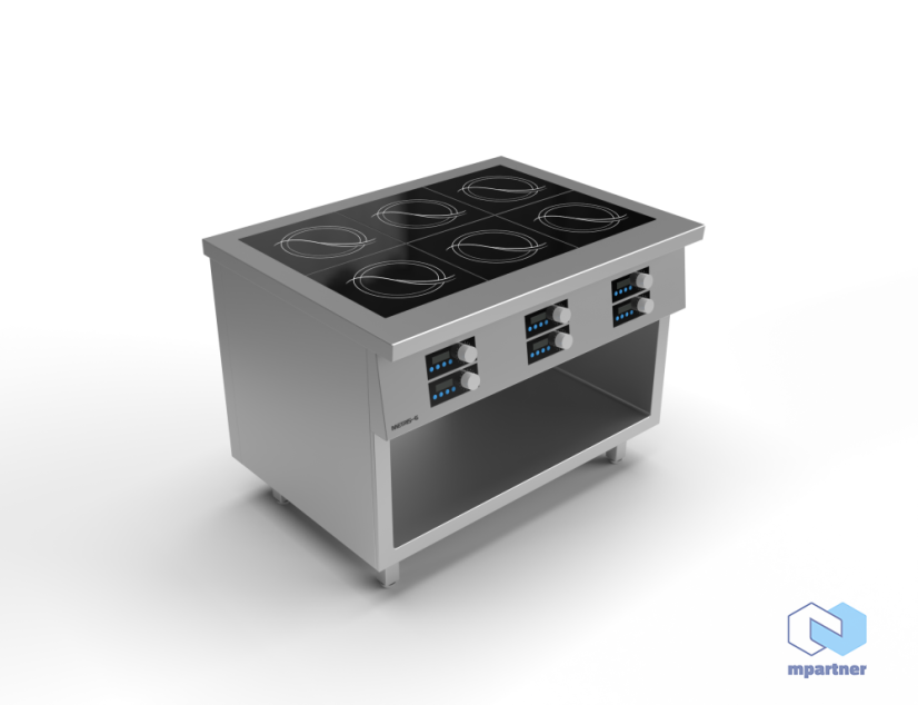 Elektrický indukční varný sporák Metris 6 / 6×3,5 kW